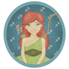 Zodiac Illustration Sagittarius Sticker