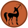 Zodiac In The Style Of Ancient Greece Centaur Sticker
