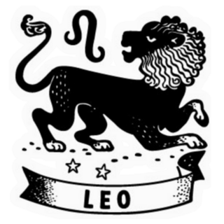 Zodiac Leo Retro Lion Sketch Sticker