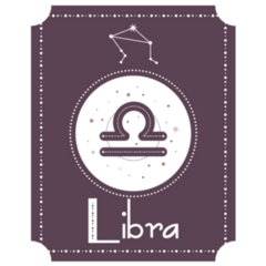Zodiac Libra Constellation Tag Sticker