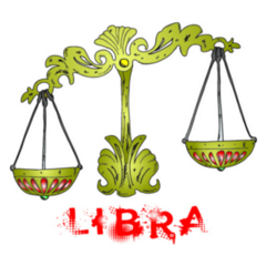 Zodiac Libra Cool Art Sticker