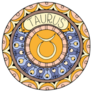Zodiac Mandala With Taurus Symbol Sticker