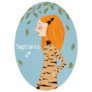 Zodiac Oval Sign Sagittarius Sticker