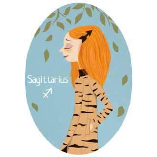Zodiac Oval Sign Sagittarius Sticker