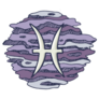 Zodiac Pisces Purple Illustration Sticker