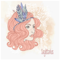 Zodiac: Sagittarius Zodiac Sign As A Beautiful Girl Sticker 