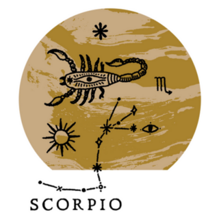 Zodiac Scorpio Boho Magical Lettering Sticker