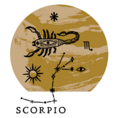 Zodiac Scorpio Boho Magical Lettering Sticker