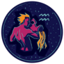 Zodiac Sign Aquarius Starry Sky Sticker
