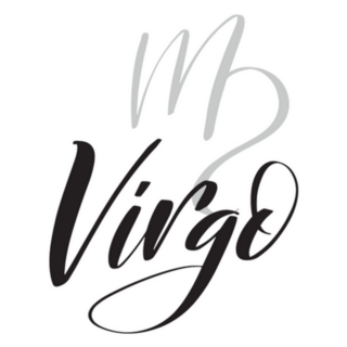Zodiac Sign Calligraphy Virgo Sticker