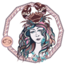 Zodiac Sign Cancer 12 Sides Sticker