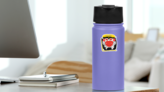 Zodiac Sign Cancer Doodle Illustration Sticker on a Water Bottle (New) example