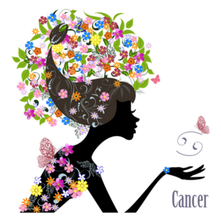 Zodiac Sign Cancer Fashion Girl Sticker