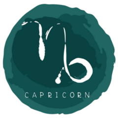 Zodiac Sign Capricorn Chalkboard Grunge Sticker