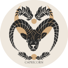 Zodiac Sign Capricorn In Boho Style Sticker