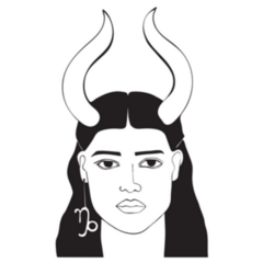 Zodiac Sign Illustration - Capricorn Woman Sticker