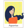 Zodiac Sign Illustration Of Aquarius Woman Sticker