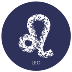 Zodiac Sign Leo Blue Circle Sticker