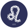 Zodiac Sign Leo Blue Circle Sticker