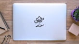 Zodiac Sign Leo Girl Sketch Sticker on a Laptop (New) example