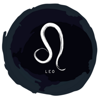 Zodiac Sign Leo With Ink Grunge Sticker
