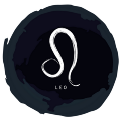 Zodiac Sign Leo With Ink Grunge Sticker
