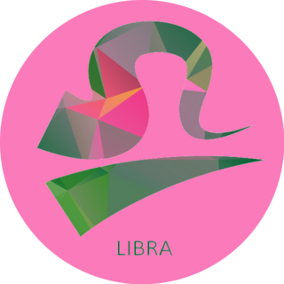 Zodiac Sign Libra Abstract Shapes Sticker