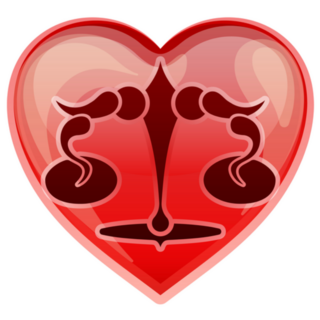 Zodiac Sign Libra Heart Sticker