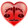 Zodiac Sign Libra Heart Sticker