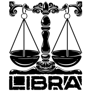 Zodiac Sign Libra Scales Detailed Sticker 