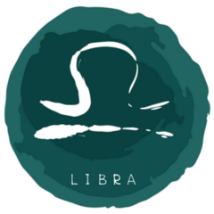 Zodiac Sign Libra With Chalkboard Grunge Sticker