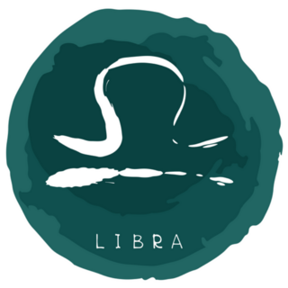 Zodiac Sign Libra With Chalkboard Grunge Sticker