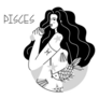 Zodiac Sign Pisces Beauty Astrology Sticker