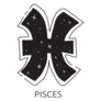 Zodiac Sign Pisces Constellation Symbol Sticker