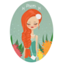 Zodiac Sign Pisces Oval Sticker