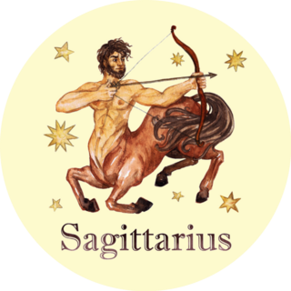 Zodiac Sign - Sagittarius Watercolor Illustration Sticker