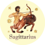 Zodiac Sign - Sagittarius Watercolor Illustration Sticker