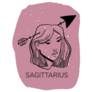 Zodiac Sign Sagittarius With Girl Trendy Sticker