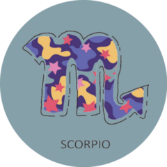 Zodiac Sign Scorpio Camo Sticker