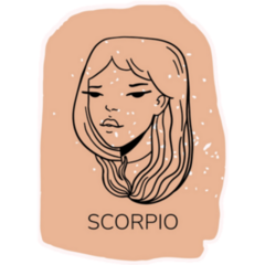 Zodiac Sign Scorpio Girl Trendy Sticker