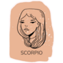 Zodiac Sign Scorpio Girl Trendy Sticker
