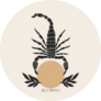 Zodiac Sign Scorpio In Boho Style Sticker