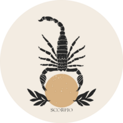 Zodiac Sign Scorpio In Boho Style Sticker