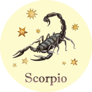 Zodiac Sign - Scorpio Watercolor Illustration Sticker