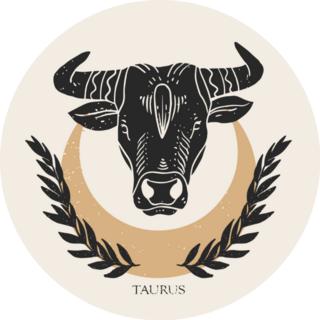 Zodiac Sign Taurus In Boho Style Sticker