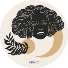 Zodiac Sign Virgo In Boho Style Sticker