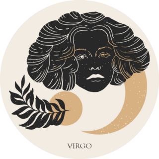 Zodiac Sign Virgo In Boho Style Sticker
