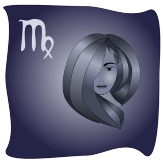 Zodiac Sign Virgo Stylized Head Of Woman Sticker