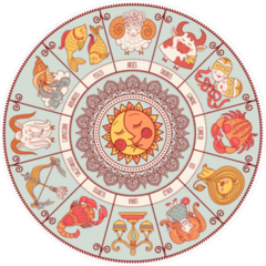 Zodiac Signs Circle Sticker