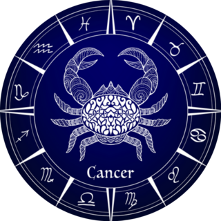 Zodiac Signs Circular Cancer Sticker
